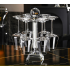 欧式奢华高档大号勃艮第水晶红酒杯酒具 425ml 6只+银钻架+银陀螺+镜面盘 